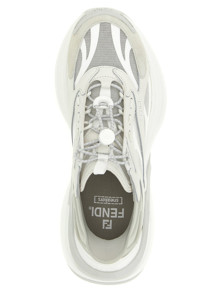 Fendi Fendi F-Light Sneakers - Grigio | 8446c0d9a4ddb8c6b5516aa4f696e1fae3501e29