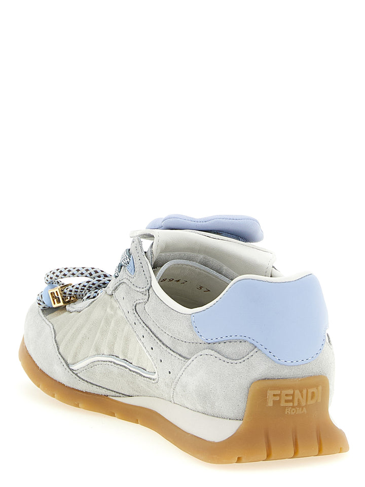 Fendi Fendi Wave Pulse Sneakers - Grigio | f24742ed432837c5b80d314faa537a880862ae78