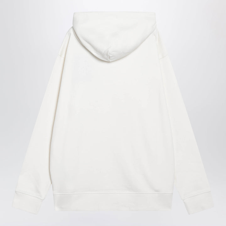 Moncler Grenoble Weißes Kapuzensweatshirt aus Baumwolle mit Koordinaten