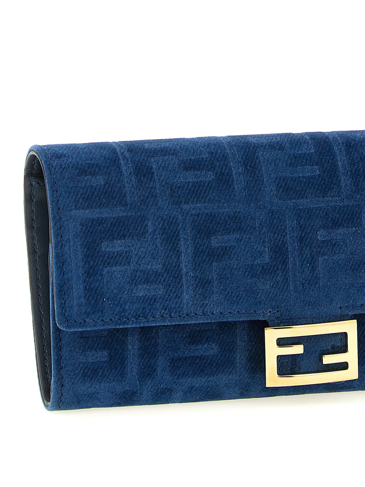 Fendi Continental Baguette Portafogli - Blu | 7278a5fa1c16b88337b9740b995915e9f7254cfa