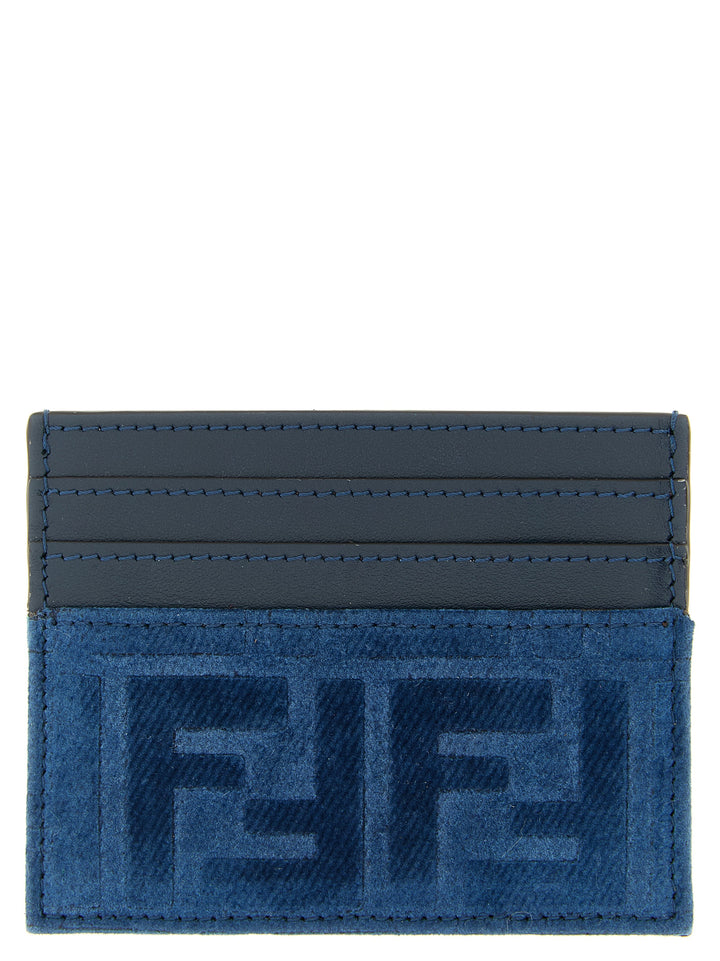 Fendi Ff Denim Card Holder Portafogli - Blu | 68f1818f2c816468de74722e114acfb451bc225d