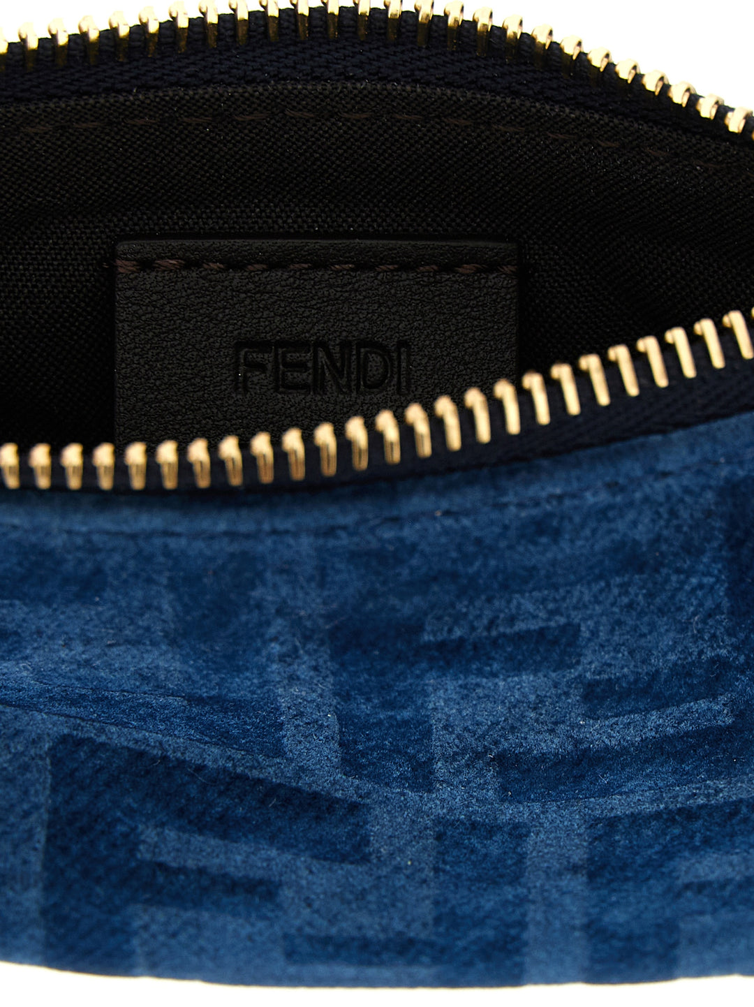 Fendi Ff Mini Denim Pouch Accessori - Blu | 7e498dc0ad781b716d256e68422e052fa7b8a448