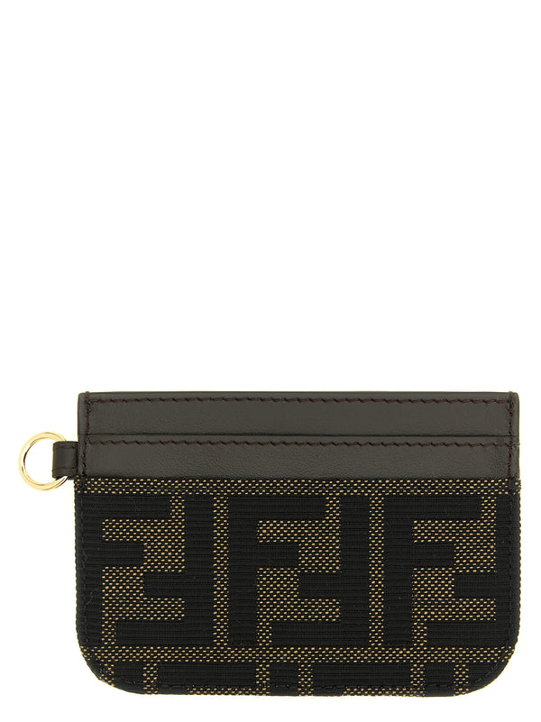Ff Jacquard Cardholder Portafogli Marrone