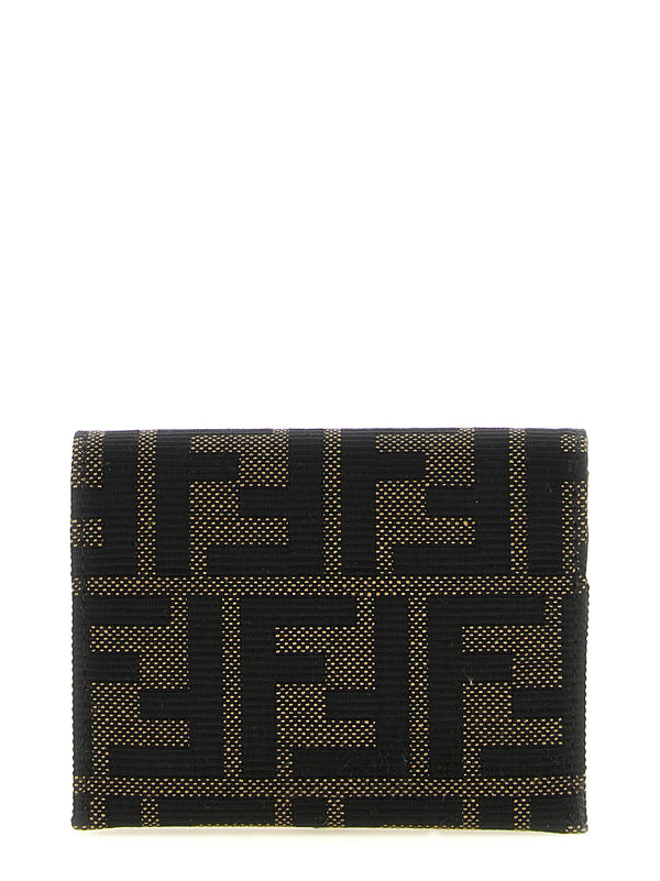 Ff Jacquard Cardholder Portafogli Marrone