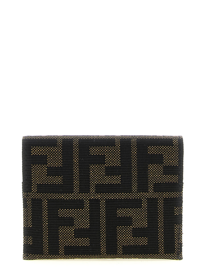 Fendi Ff Jacquard Cardholder Portafogli - Marrone | 6ae1c4b1ffae7ceb78258f7921d54f011d5ba9f1