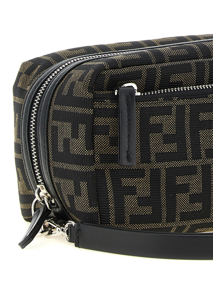 Fendi Small Double Zip Beauty - Marrone | 176566040162378b3e59fab7fb8dfe6458f3163c
