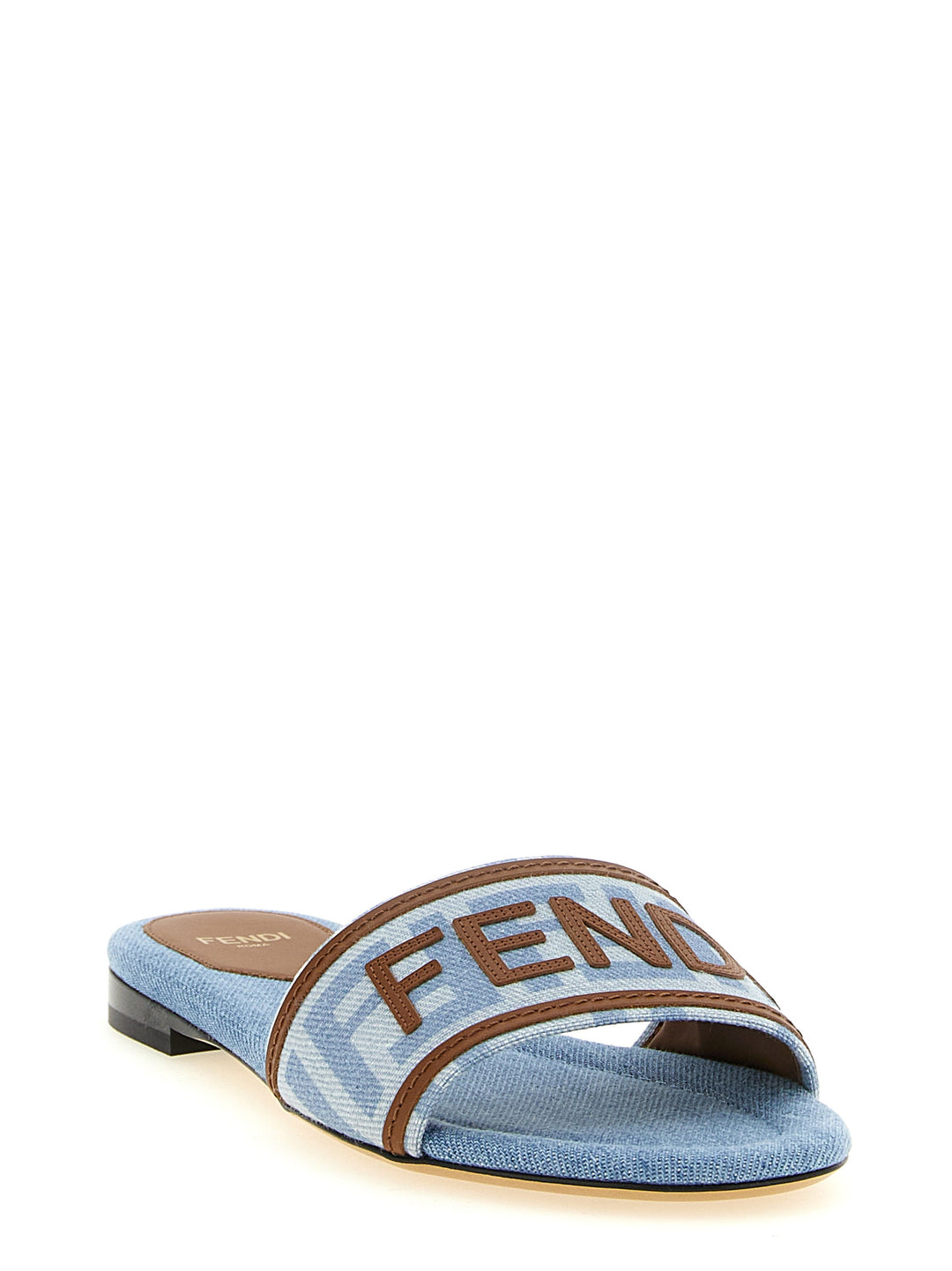 Fendi Denim Sandali - Celeste | 43497782935a44e105895e3983f003d22865166f