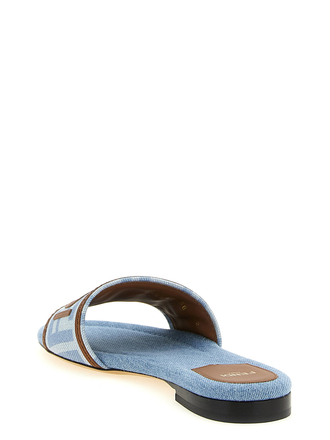 Fendi Denim Sandali - Celeste | 153619479bd00d4a34b99dd34723ad8c07377581