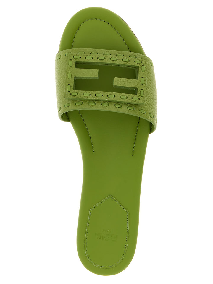 Fendi Baguette Sandali - Verde | 4124cb2236a696f0d5a2c127c309e29fd7d4f106