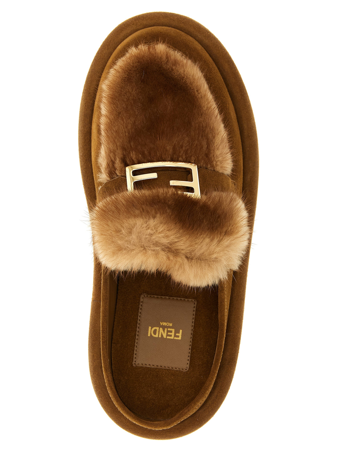 Fendi Suede And Fur Sabots Flat shoes - Multicolor | d95a1a69f32cfbab1bb524054e69f07ff3e8de7a