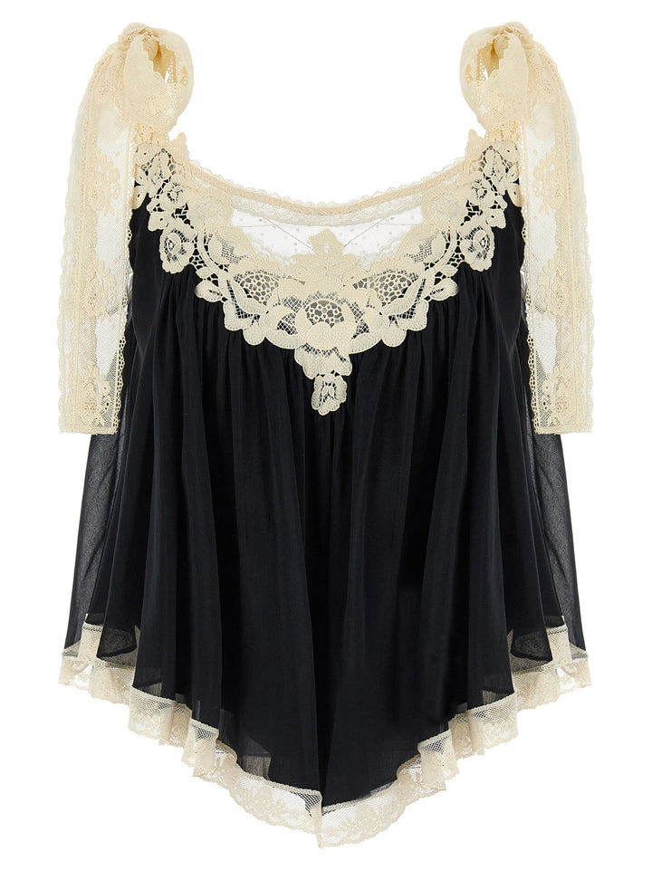 Zimmermann Roselight Top - Bianco/Nero | c5e8d106af6573d5e33140466b6d2a2223711da9