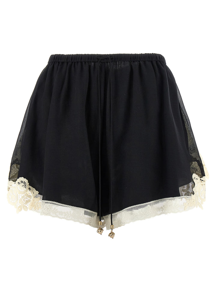 Zimmermann Roselight Bermuda e Short - Bianco/Nero | 27a77907d93fcbc960fb586d5c5c6a425d6ccb1f