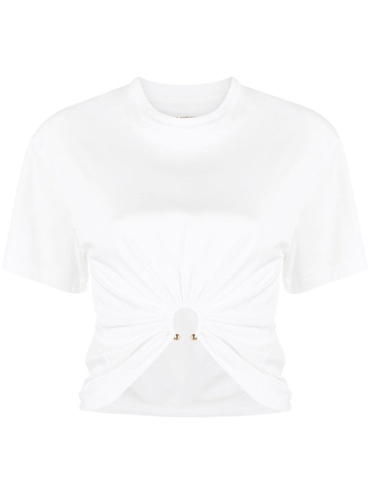 T-Shirt Con Dettaglio Arricciato