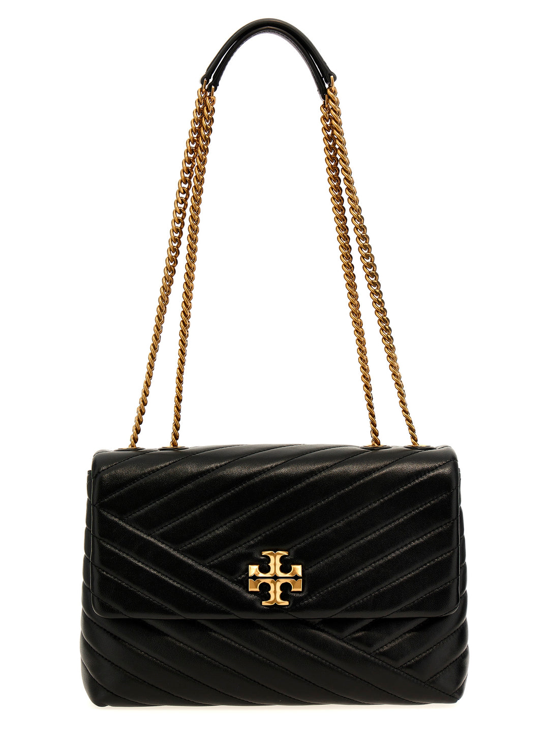 Tory Burch Kira Chevron Convertible Borse a Tracolla - Nero | 866eb381eda1a095f8d247b3d39e906dd0cb935c