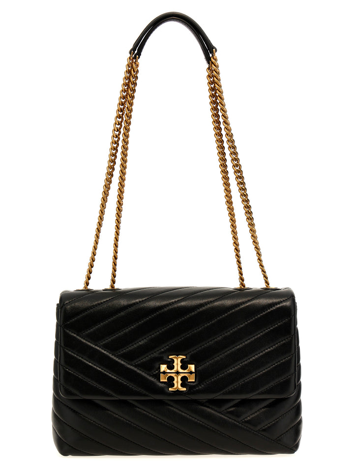 Tory Burch Kira Chevron Convertible Borse a Tracolla - Nero | 866eb381eda1a095f8d247b3d39e906dd0cb935c