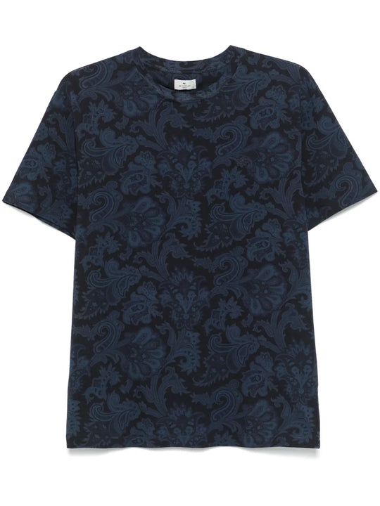 T-Shirt Con Stampa Paisley