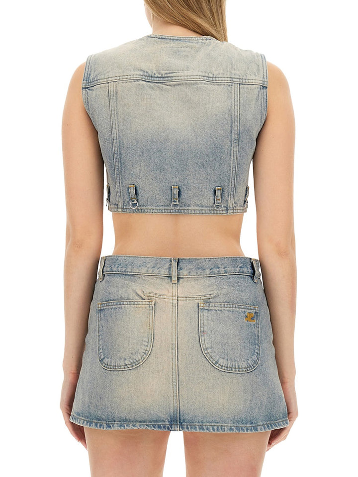 CourrèGes Top - Denim | 4271cfd259e68987eac07b45bd51295cf97fd8ab