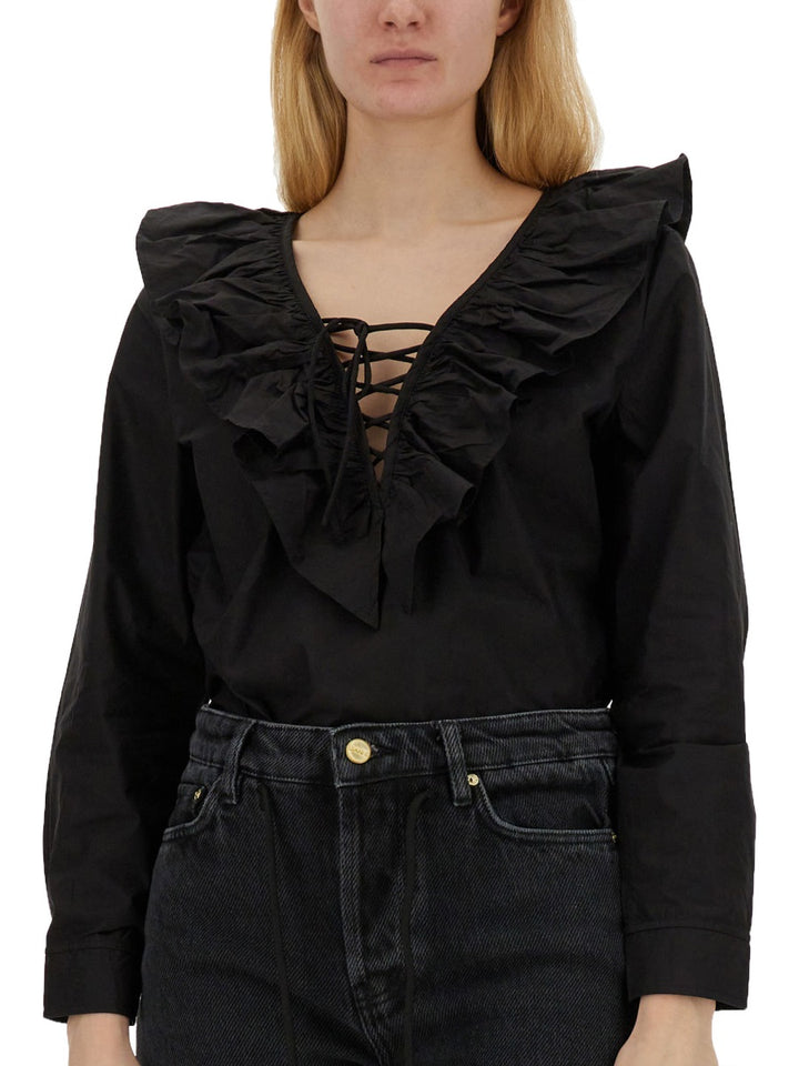 Ganni Top - Black | 90acdb5cc8b90b7b93fb1402bd85cf68cecbf3fe