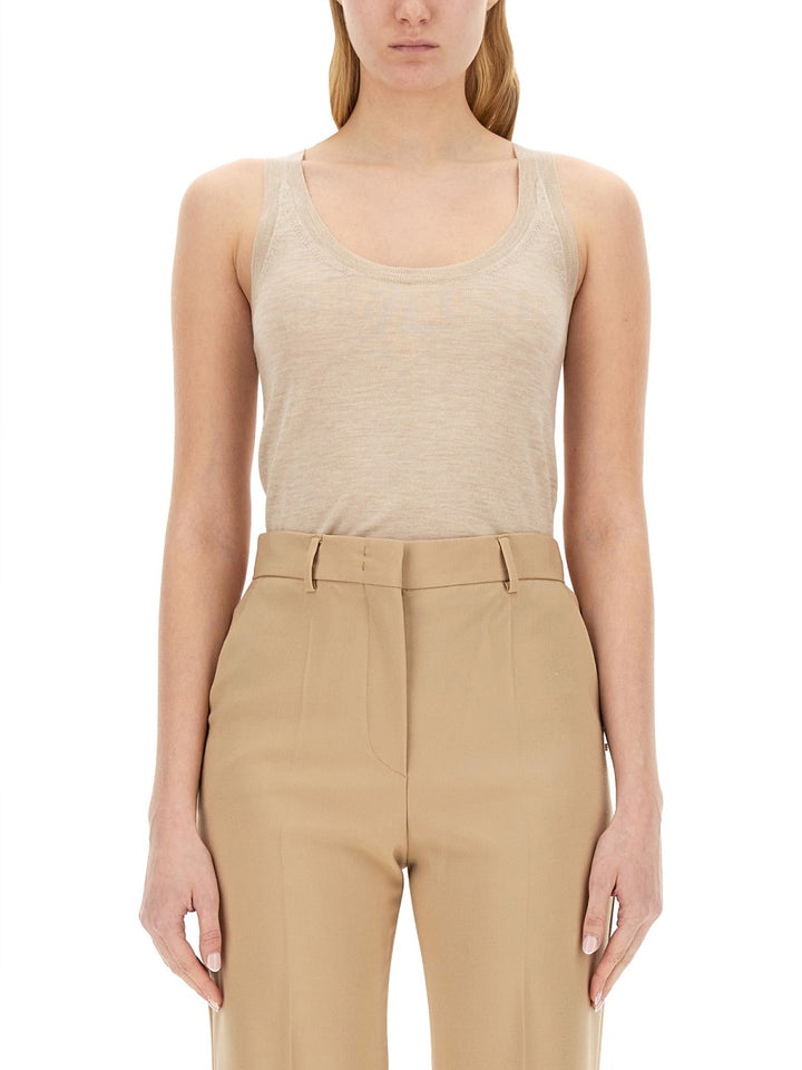Max Mara Top - Beige | 680cd89fa101afa5b19c4bab6b7442522e40f4db