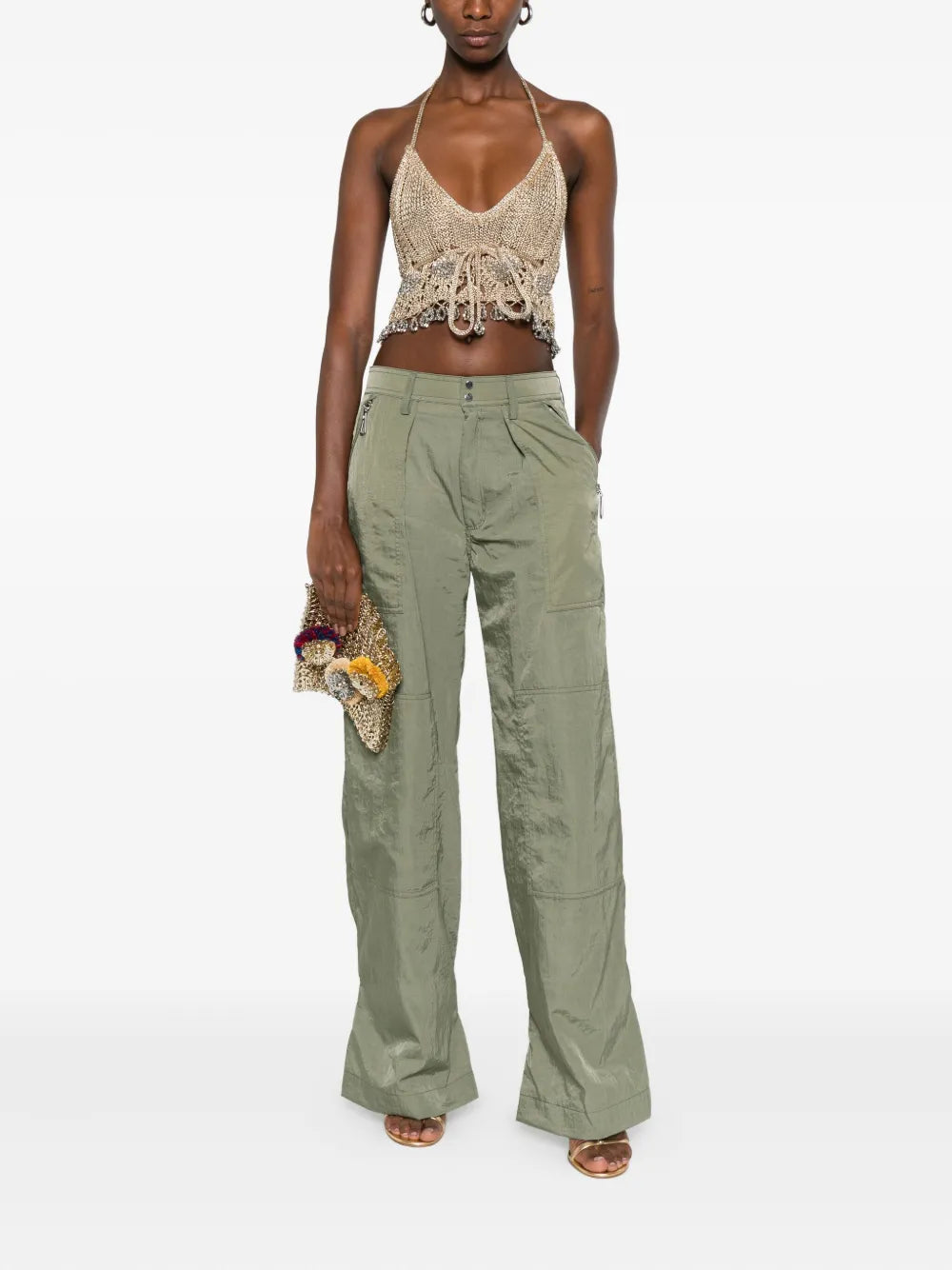 Rabanne PANTS - Verde | 32a5b76a330d34757bf2cfe4df1459568725f598