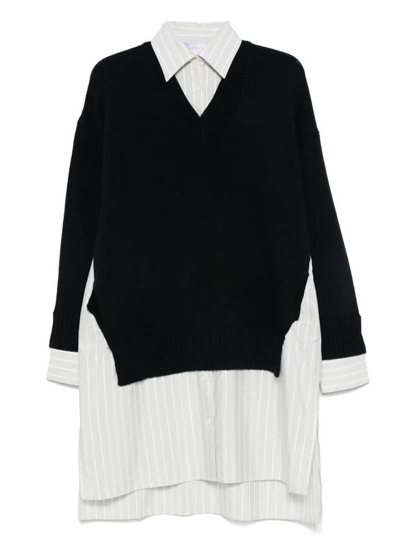 Robe Midi à Col Ras Du Cou