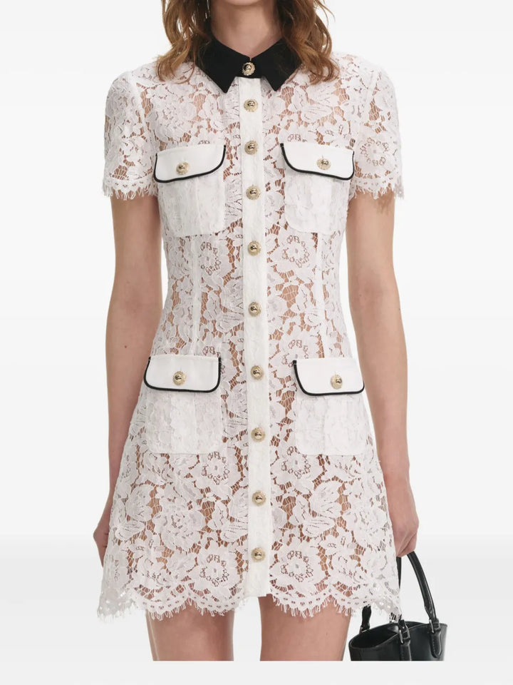 Self-Portrait DRESS - Bianco | fd83585300952495e2718ec7933445cb63709a4e