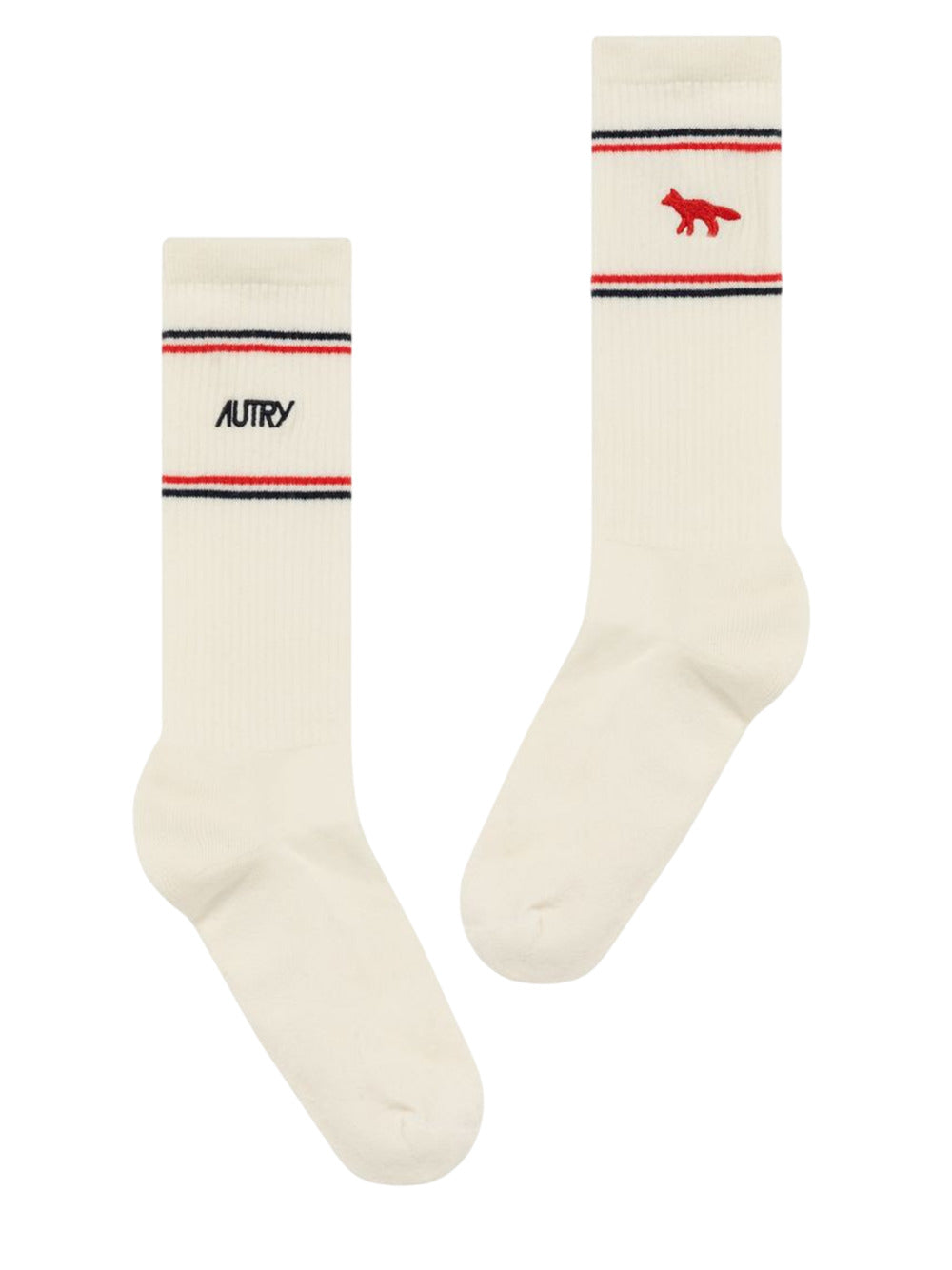 Autry X Maison KitsunÈ SOCKS - Bianco | 0ee6d7dbcad26731f04fc1976702d7532cc10727