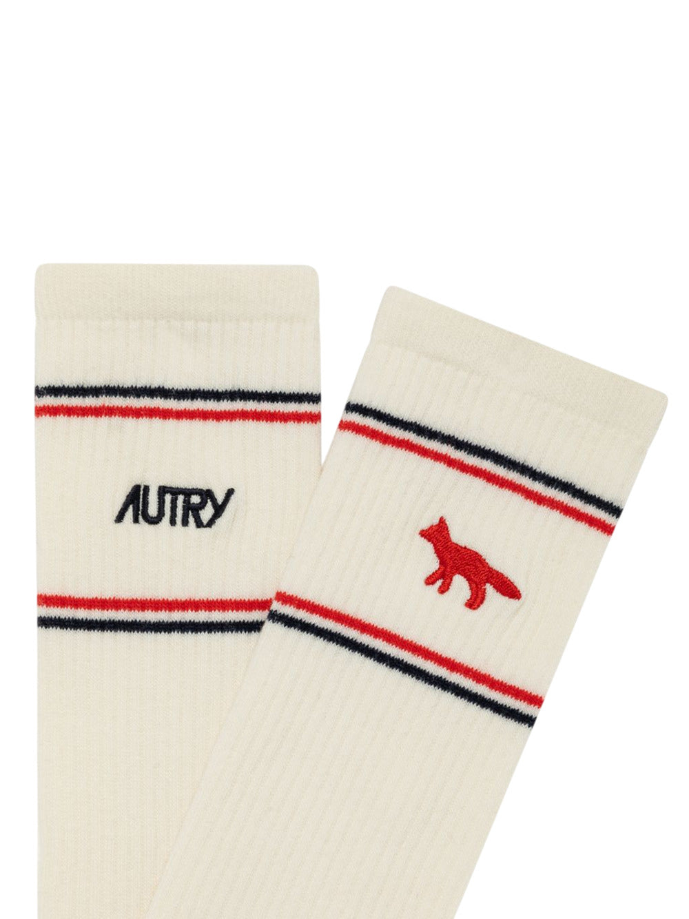 Autry X Maison KitsunÈ SOCKS - Bianco | 4b8843b8e85c38a54c2cf067cd0c12502b31c58e