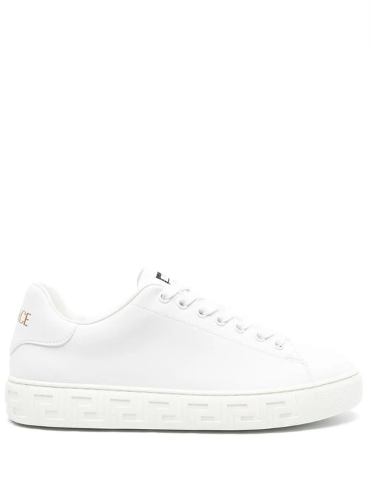 Sneakers In Pelle Con Stampa Greca