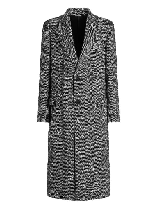 Cappotto Con Motivo A Spina Di Pesce