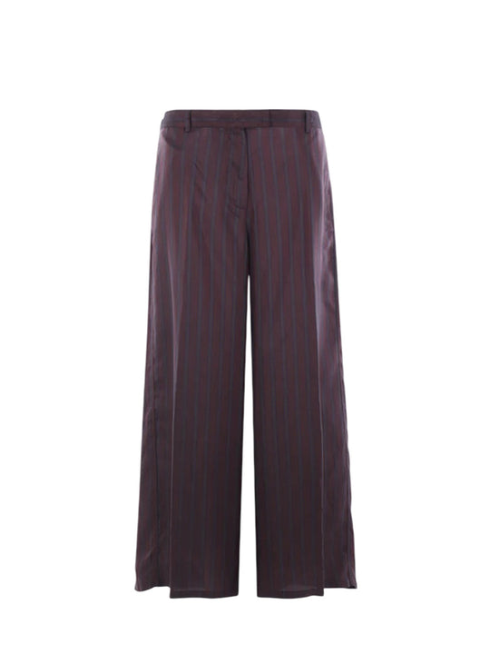 Pantaloni A Gamba Larga Penn In Twill A Righe
