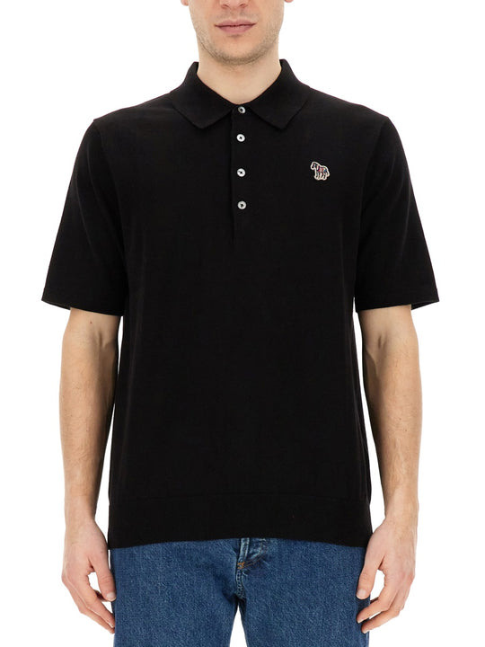 Polo Shirt With Zebra Patch