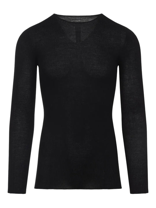 Maglione In Lana A Coste