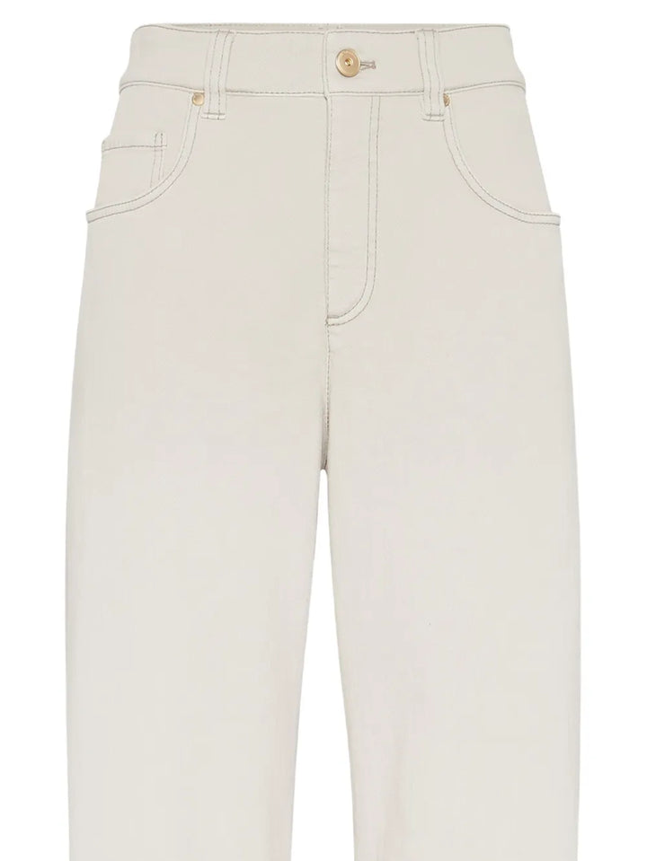 Brunello Cucinelli PANTS - Bianco | a54ce1e1524354904aa621a0d43513037345df5e