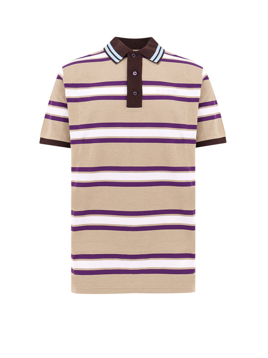 Striped Cotton Polo Shirt
