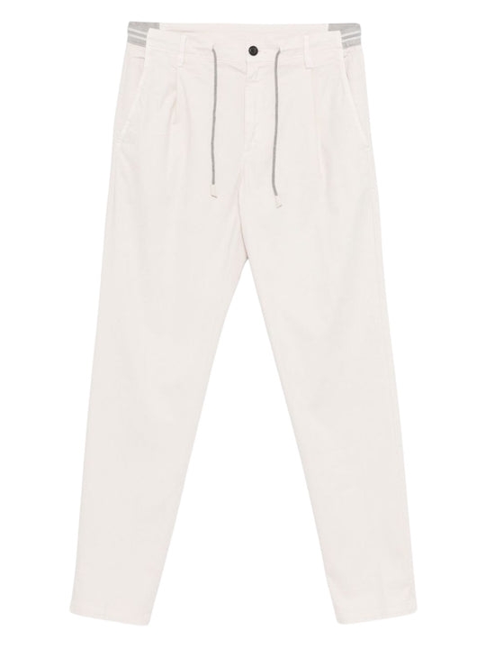 Pantaloni Con Coulisse In Beige Chiaro
