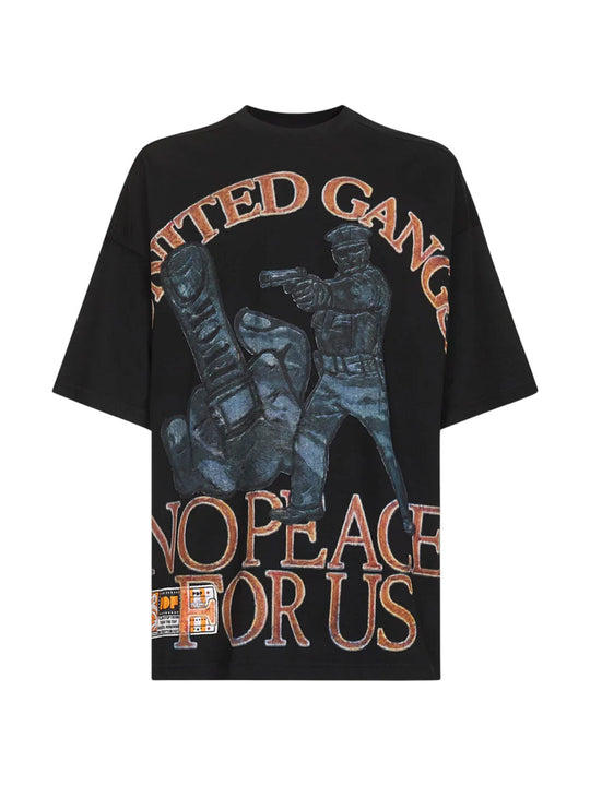 T-Shirt The Boy White Flake In Cotone Nero