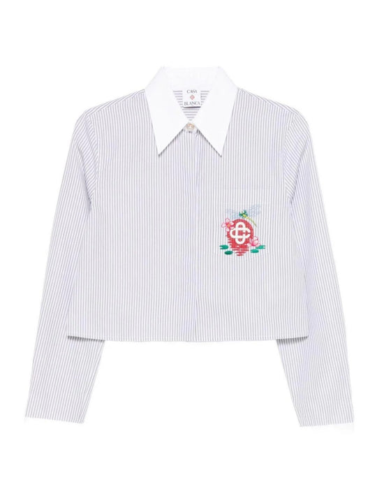 Camicia Crop Con Logo