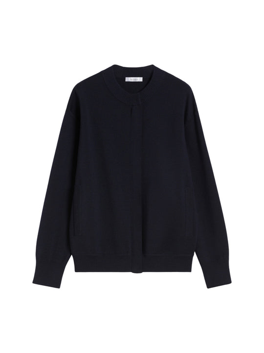 Cardigan In Lana A Punto Stoffa