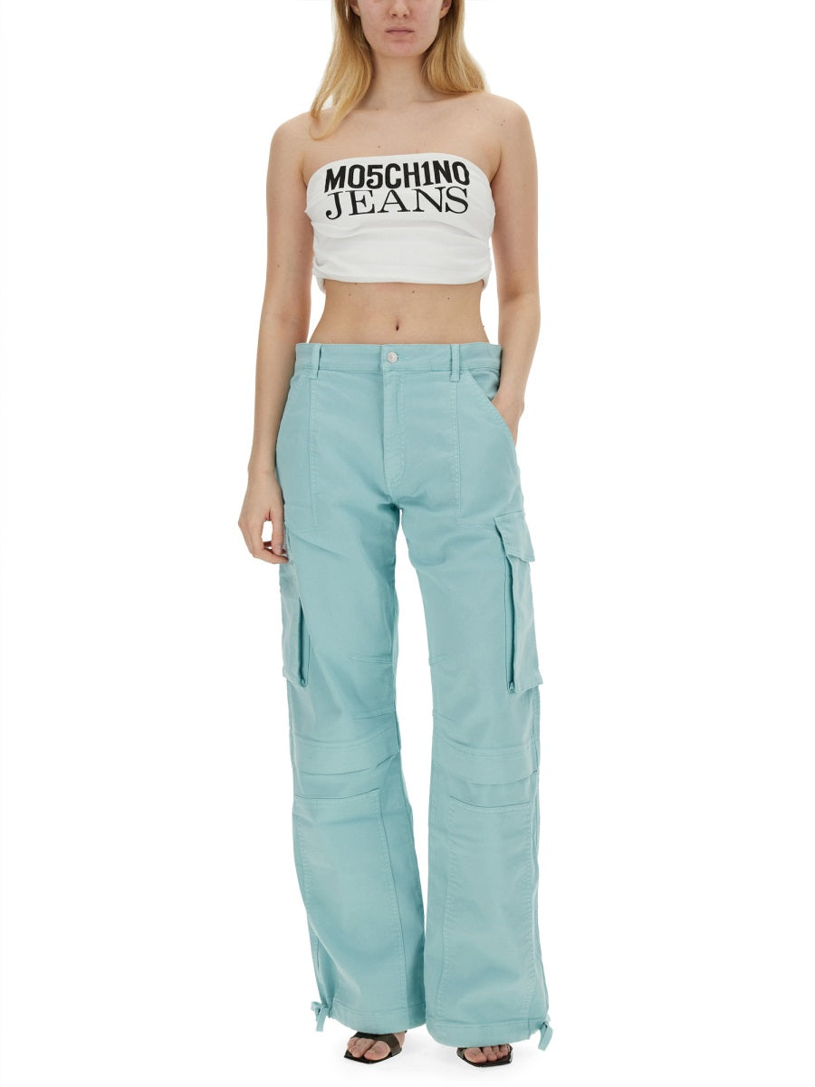 Moschino Jeans Pantaloni - Baby Blue | 582954cf2d3a37f33d747a361f23406600a0e051