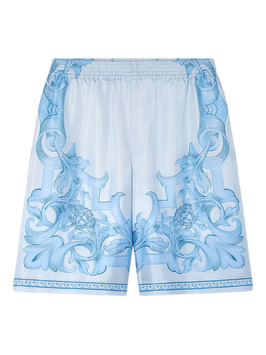 Shorts Con Stampa Barocca