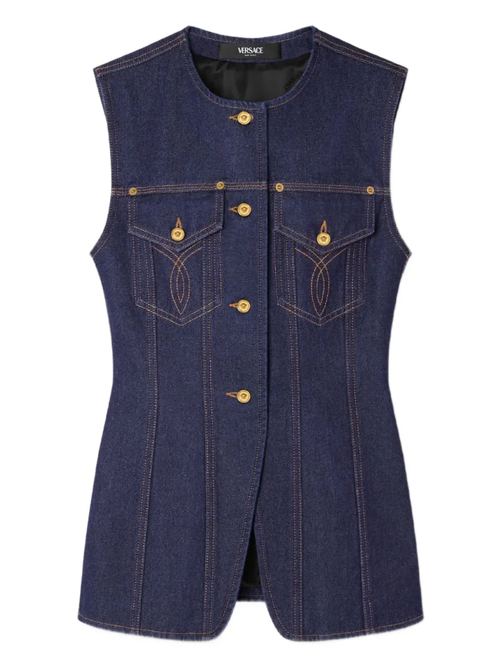 Versace TOP - Blu | 1c3cb7f2b88d55def27987fc2b5afb7cf88f9b7a