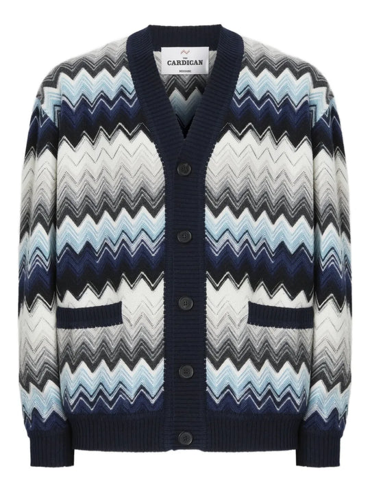 Cardigan Con Motivo Chevron