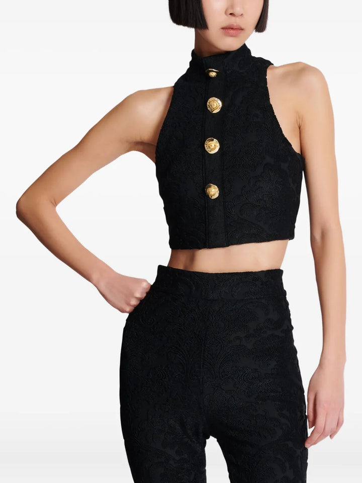 Balmain TOP - Nero | ec19ff1d518e6a0a18cd482724b987cae779d5e8