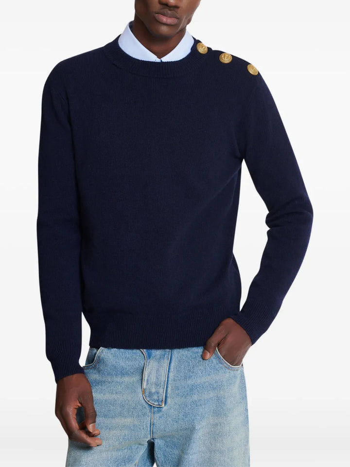 Balmain SWEATER - Blu | 47c2ca6e849b52cfefb99098fdf5444e02e9ae6a