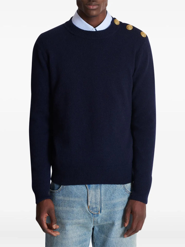 Balmain SWEATER - Blu | d8710cf3365bddd50e48cc3cbfa5d57d8df0ab0d