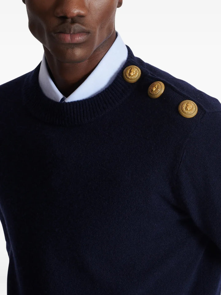 Balmain SWEATER - Blu | e1022dfecaa97e2ad7c42f3d78d81e9047d8db2c