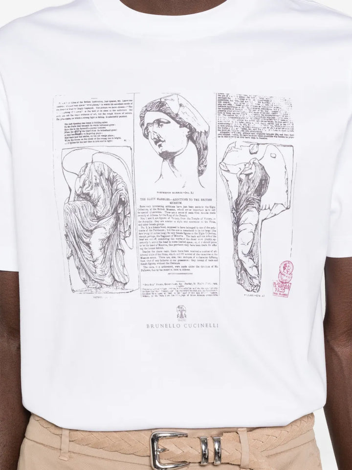 Brunello Cucinelli TSHIRT - Bianco | ed44a9a051b4d4091ea0bf05ca4159f629080acd