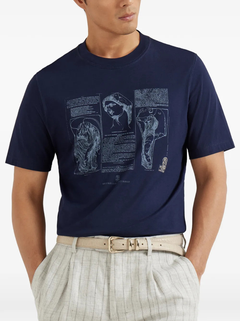 Brunello Cucinelli TSHIRT - Blu | 0635a5d8f5d142fe937b375a6d7f32cc7304f163