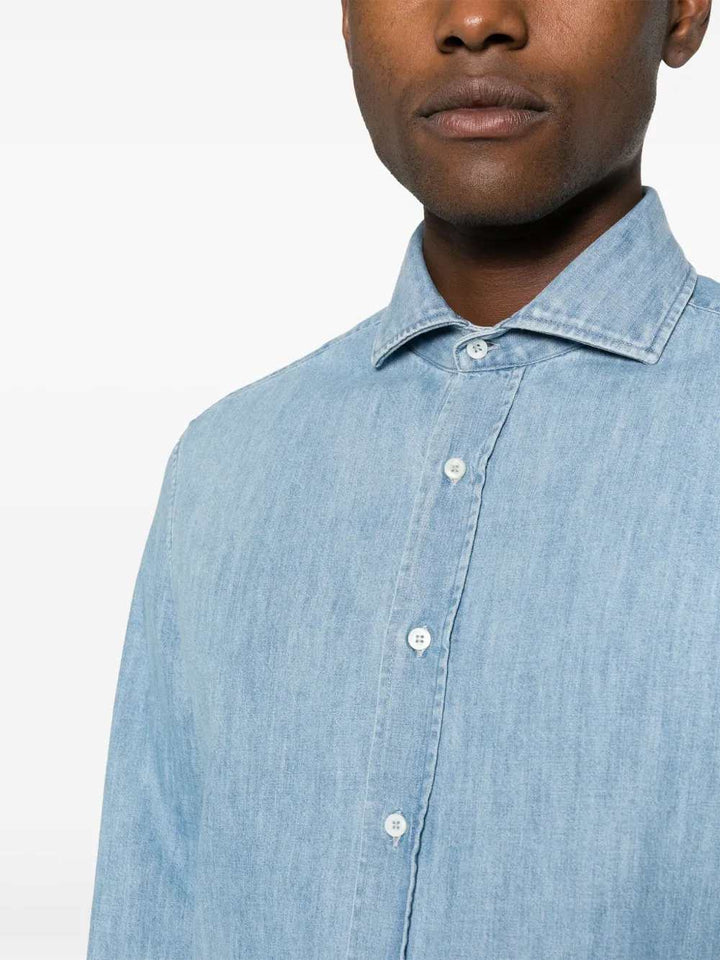 Brunello Cucinelli SHIRT - Blu | 2b0d62097718de4d5f91714af17bd0942078976a